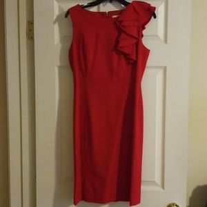 Red Calvin Klein Dress Size 6